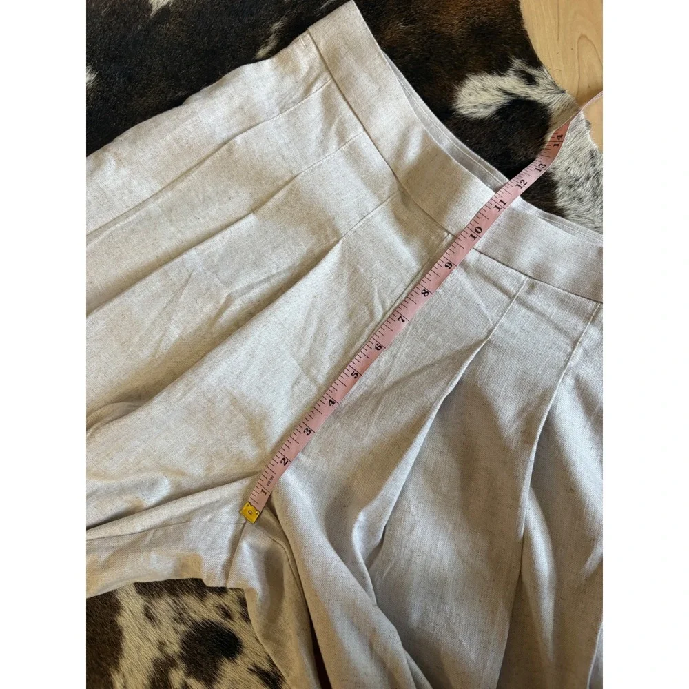 Banana Republic Linen-Blend Palazzo Pant Size 10 In Tan NWOT
